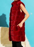 Burgundy Long Vest