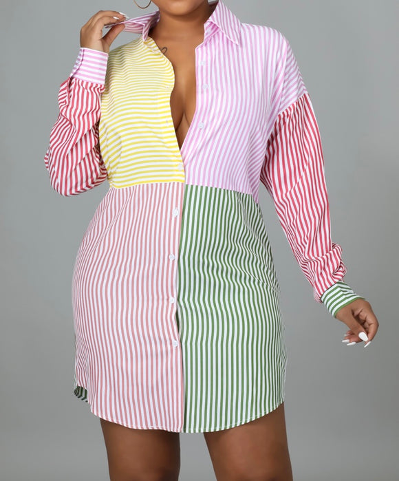 Spring Color Block Dress