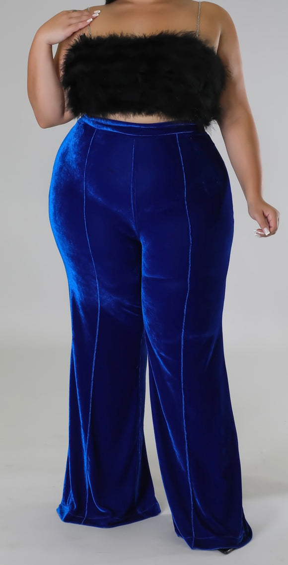 Blue Velvet Pants