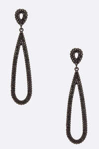Black crystal earrings