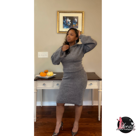 Luxury Sweater Dress (Grey)