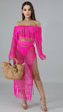 Neon Pink Beach Cover Set