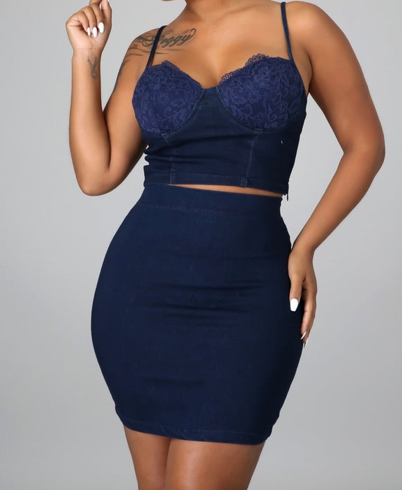 Denim 2 Piece Set
