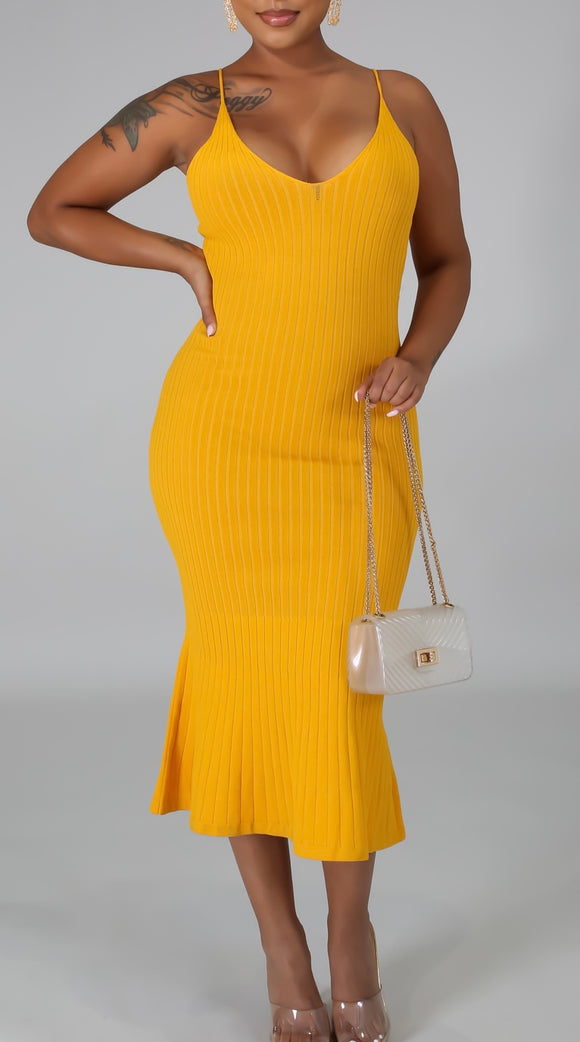 Miss Nice Dress(Mustard)