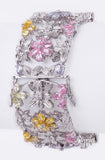 Spring cubic zirconia bracelet
