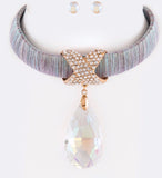 Crystal Teardrop Choker