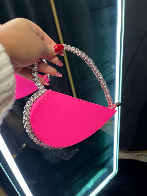 Hot Pink Heart Clutch